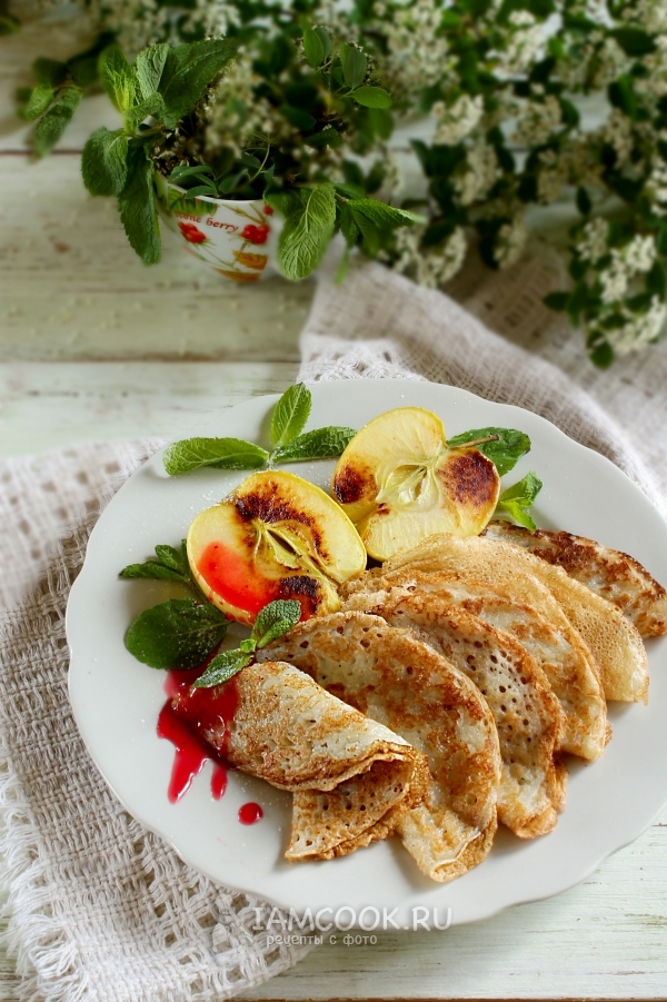 Фото постных блинов на дрожжах