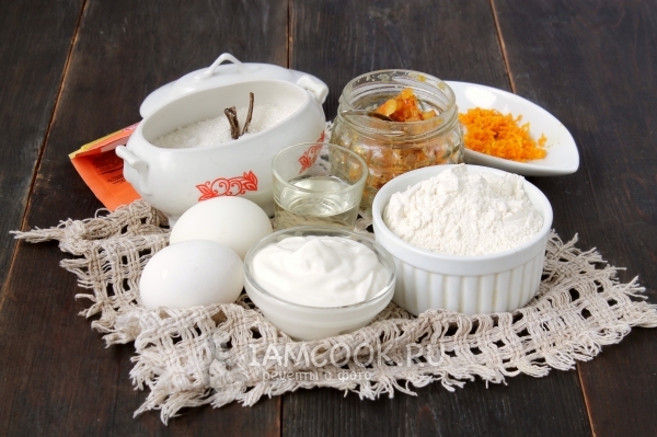 Ингредиенты для маффинов на сметане