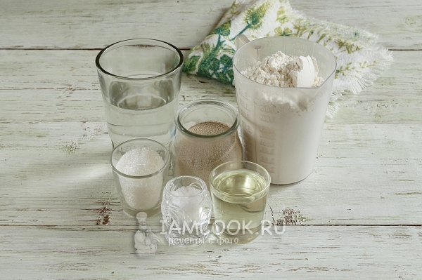 Ингредиенты для постных блинов на дрожжах