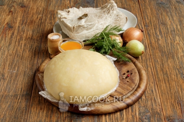 Ингредиенты для дрожжевого пирога с мясом