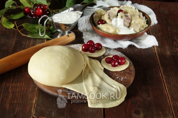 Рецепт заварного теста для вареников с вишней