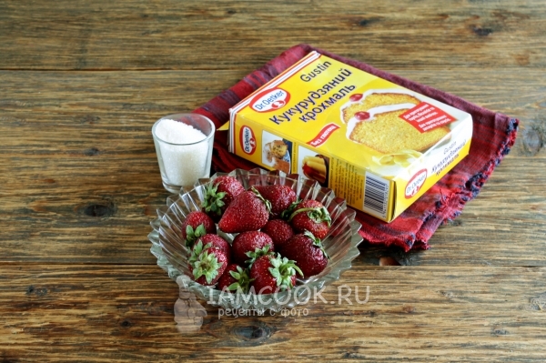 Ингредиенты для киселя из клубники