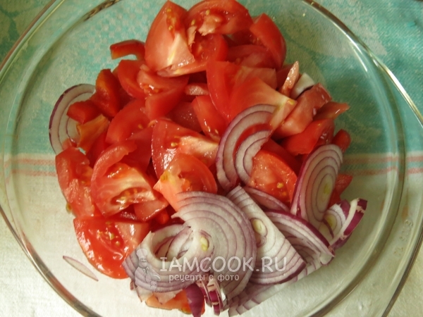 Соединить овощи