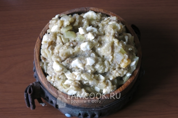 Готовая икра из печеных баклажанов