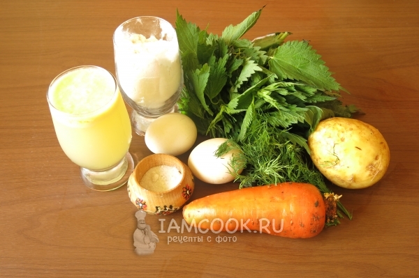 Ингредиенты для супа с крапивными клецками