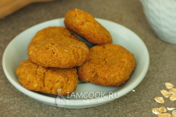 Фото печенья из тыквы и овсяных хлопьев