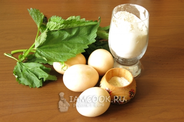 Ингредиенты для пасты «Шрек» с крапивой