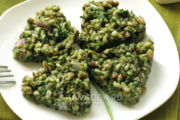 Фото гречки со шпинатом