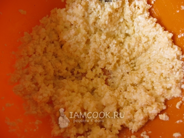 Размешать творожную массу