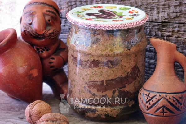 Рецепт баклажанов в ореховом соусе на зиму
