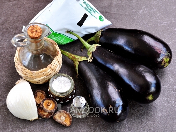 Ингредиенты для баклажанов как грибы