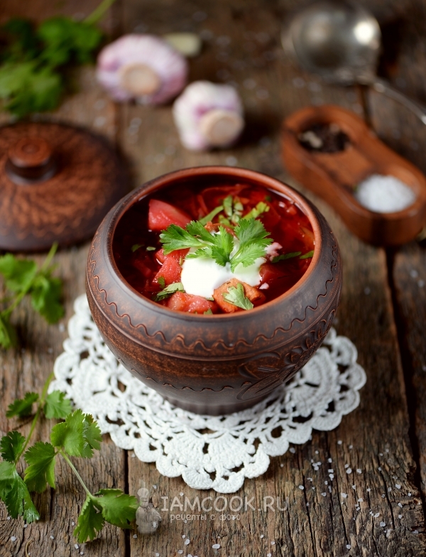 Фото борща с курицей