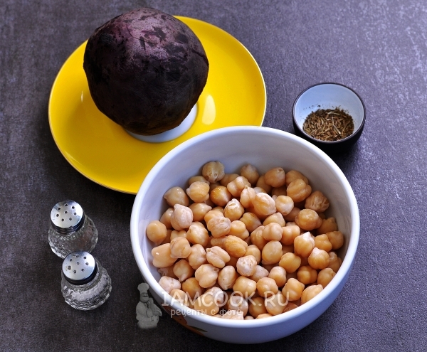 Отварить нут и бурак