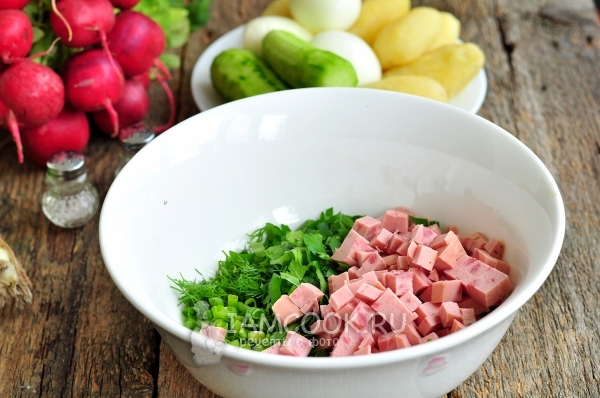 Порезать ветчину