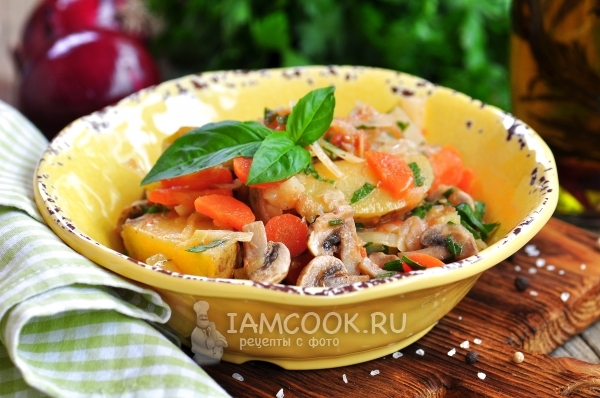 Рецепт овощного рагу с капустой и картошкой