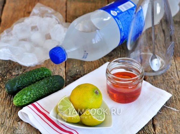 Ингредиенты для огуречного лимонада с лаймом