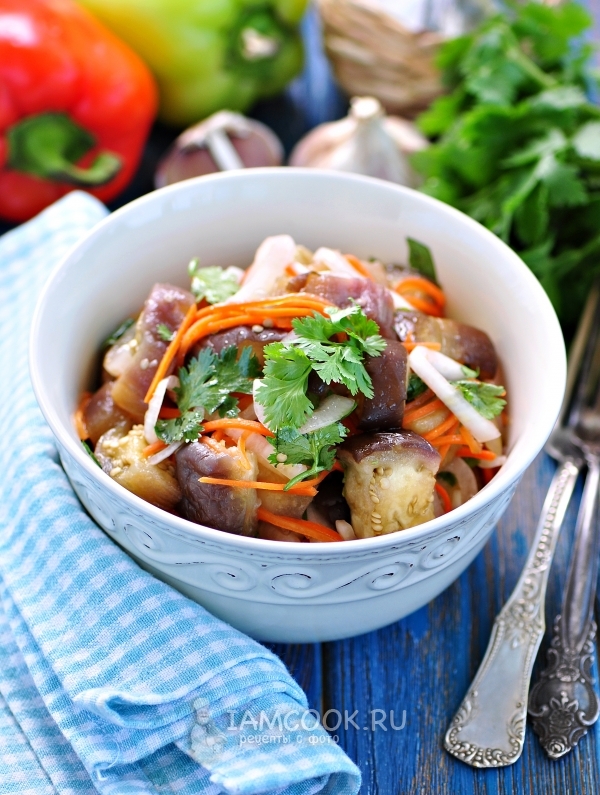 Фото баклажанов по-корейски быстрого приготовления