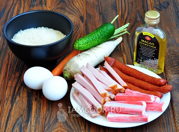 Ингредиенты для Кимбапа по-корейски