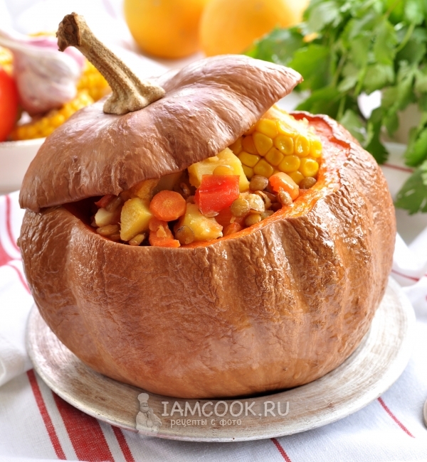 Фото аргентинского рагу в тыкве