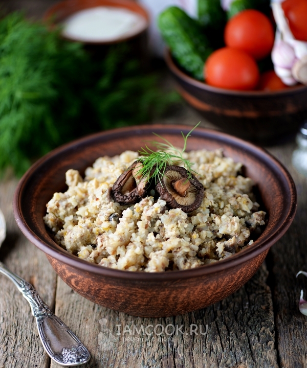 Фото гречки с фаршем в духовке