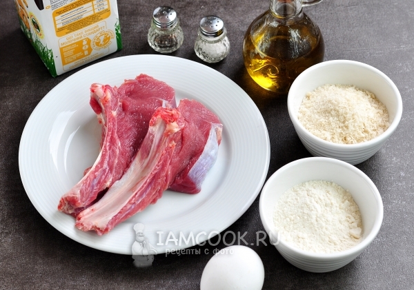 Ингредиенты для котлеты по-милански
