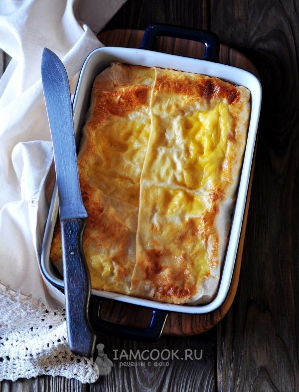 Фото ленивой ачмы из лаваша с кефиром