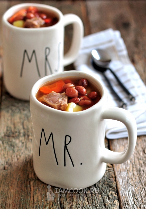 Рецепт фасолевого супа с красной консервированной фасолью