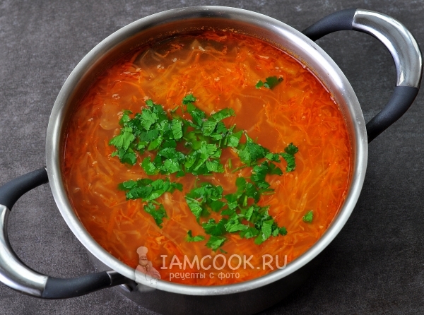 Положить зелень