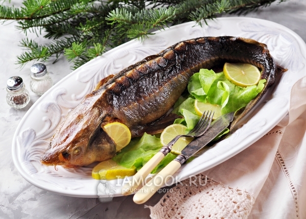 Рецепт запеченного осетра, фаршированного картофельной начинкой