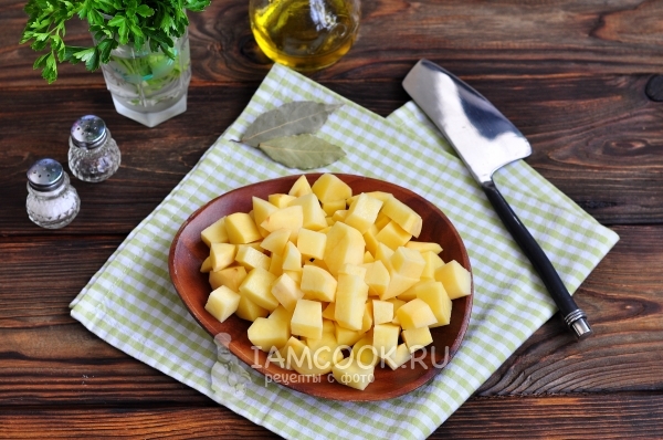 Порезать картофель