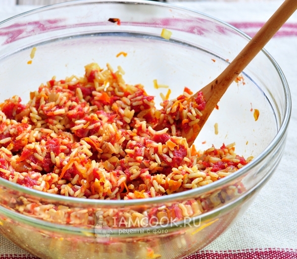 Размешать фарш
