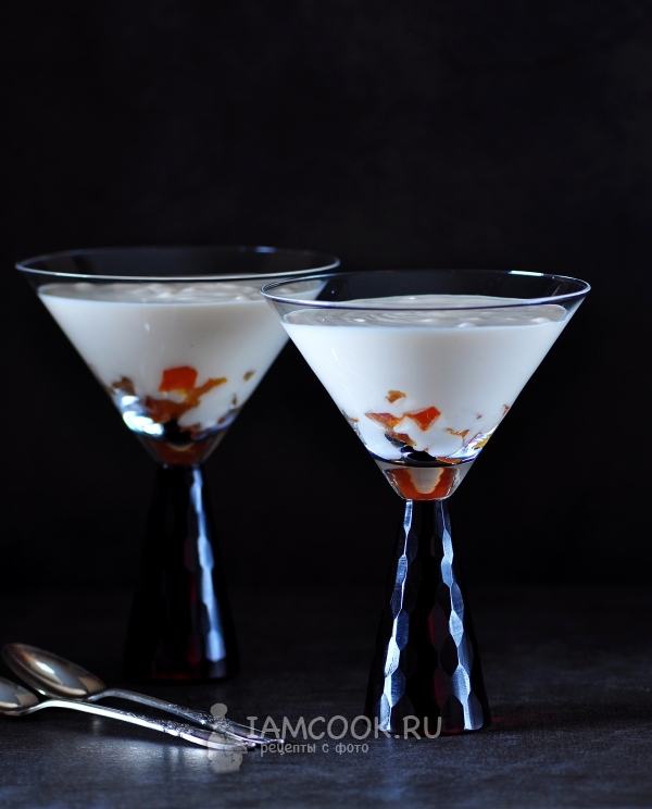 Фото творожного десерта с порошковым желе