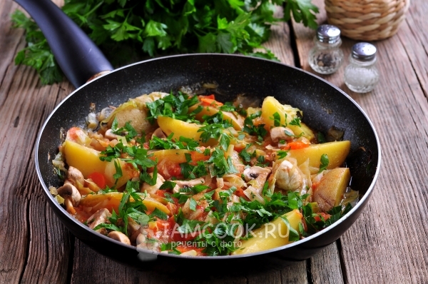 Посыпать зеленью