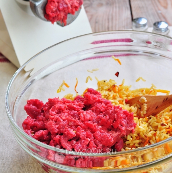 Добавить перекрученное мясо