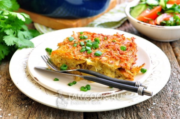 Фото еврейского картофельного Кугеля