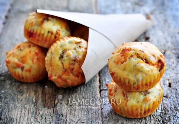 Фото маффинов с ветчиной и сыром