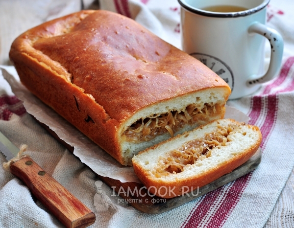 Фото постного заливного пирога с капустой