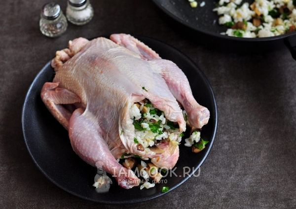 Нафаршировать курицу