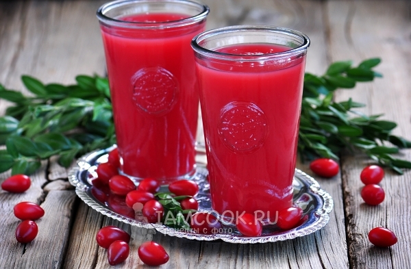 Фото киселя из кизила