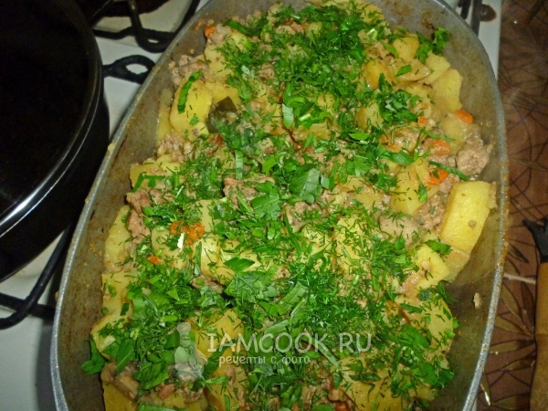 Положить зелень