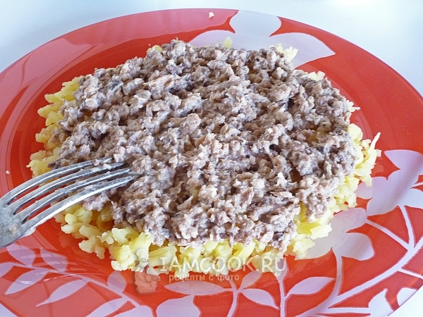 Выложить слой рыбы