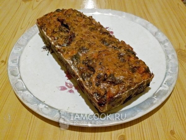 Готовая запеканка из куриной печени в духовке