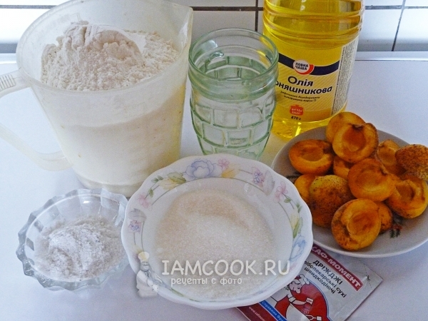 Ингредиенты для жареных пирожков с абрикосами