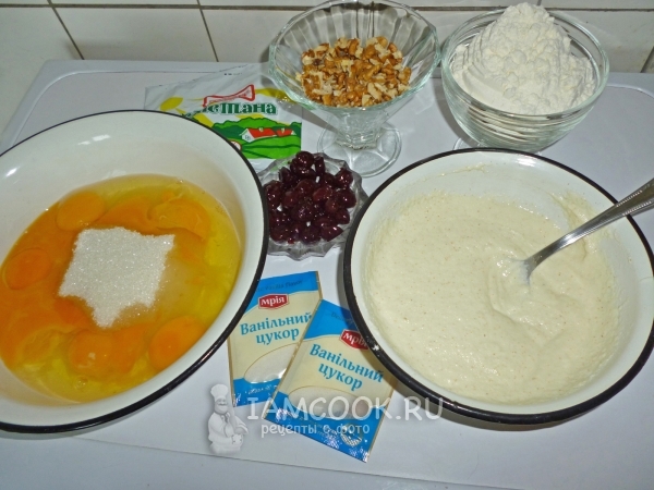 Ингредиенты для торта «Стаканник» с черничным кремом