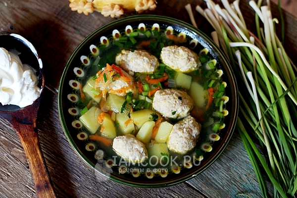 Фото супа с куриными клёцками