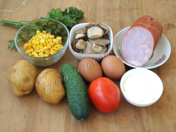 Ингредиенты для салата Радуга