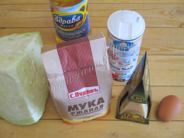 Ингредиенты для капустных оладьев