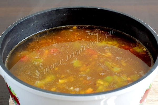 Зажарка с бульоном