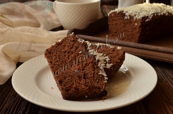 Шоколадный постный кекс