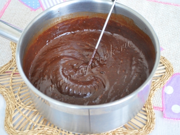 Желтки с шоколадной смесью